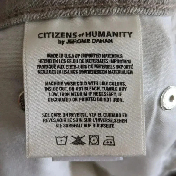 Citizens of Humanity Size 28 Rocket Crop High Rise Skinny Jeans Greenish Gray - Picture 9 of 14